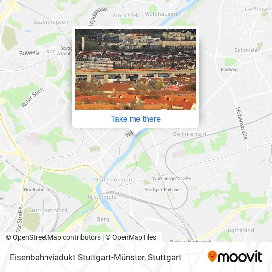 Карта Eisenbahnviadukt Stuttgart-Münster