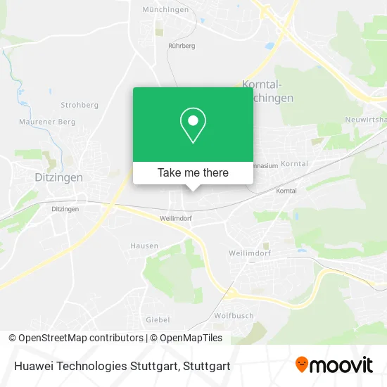 Карта Huawei Technologies Stuttgart