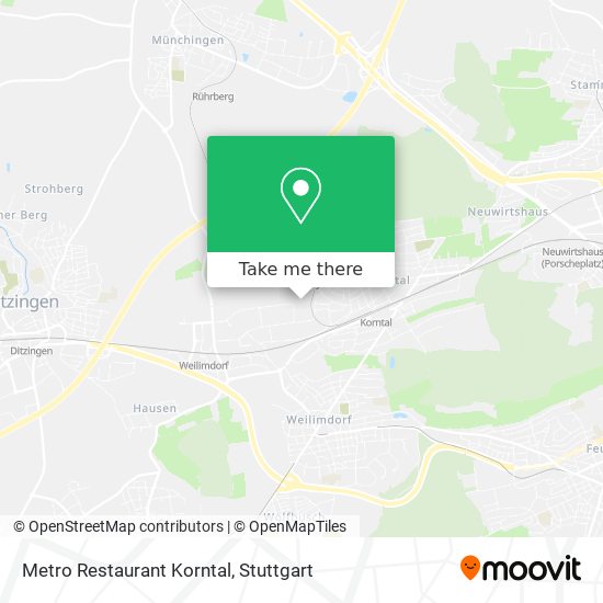 Metro Restaurant Korntal map