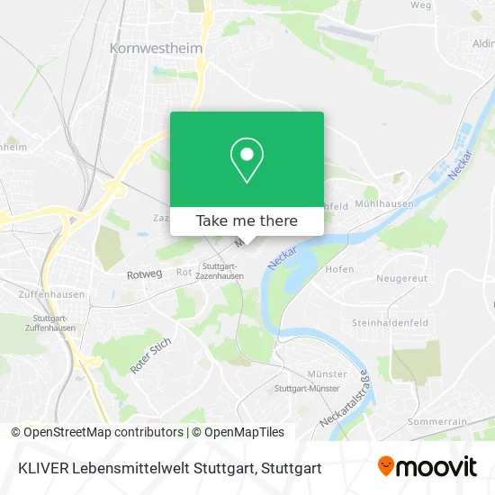 Карта KLIVER Lebensmittelwelt Stuttgart
