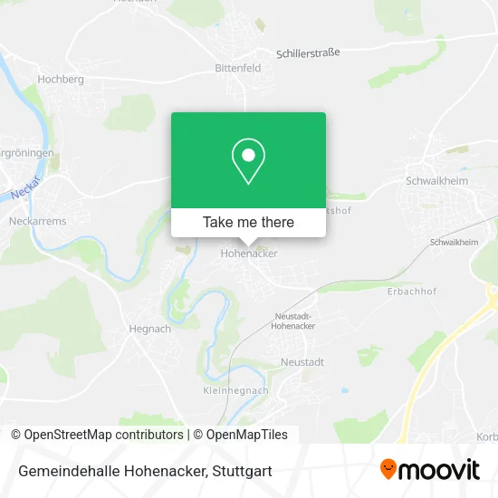 Gemeindehalle Hohenacker map