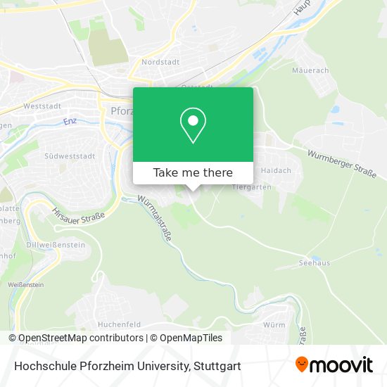Hochschule Pforzheim University map