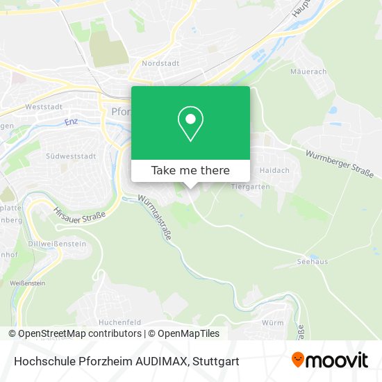 Hochschule Pforzheim AUDIMAX map