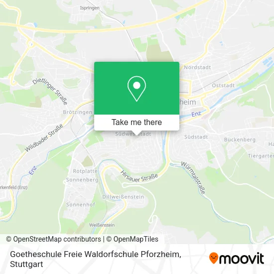 Карта Goetheschule Freie Waldorfschule Pforzheim