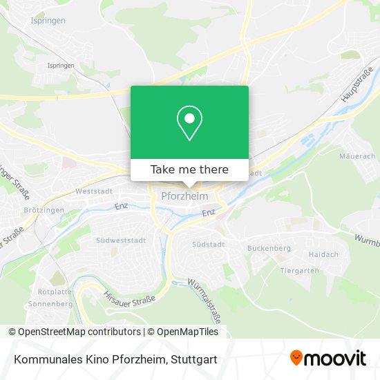 Kommunales Kino Pforzheim map