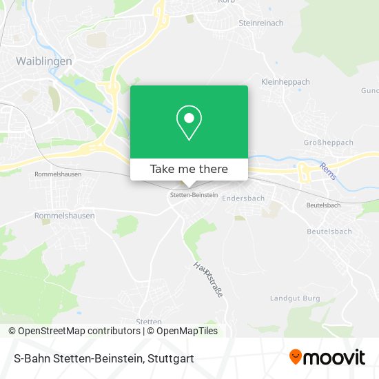 S-Bahn Stetten-Beinstein map