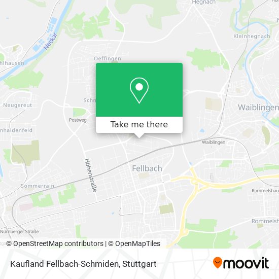 Kaufland Fellbach-Schmiden map