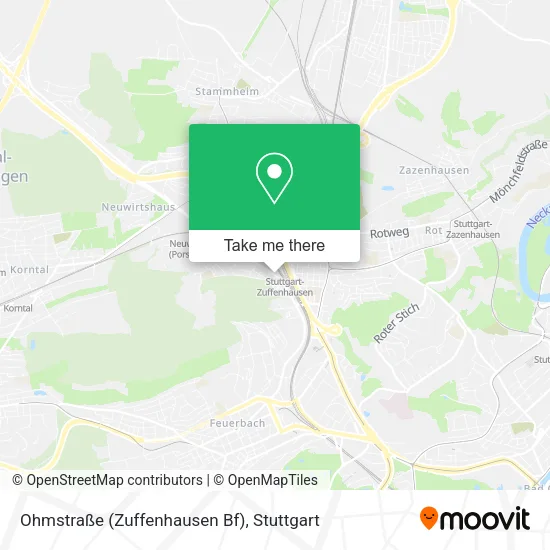 Карта Ohmstraße (Zuffenhausen Bf)