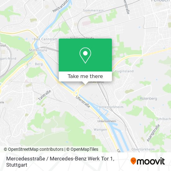 Карта Mercedesstraße / Mercedes-Benz Werk Tor 1
