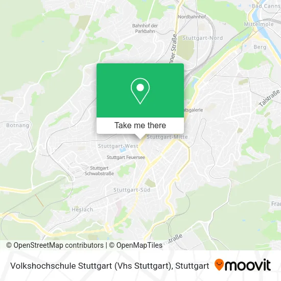 Карта Volkshochschule Stuttgart (Vhs Stuttgart)