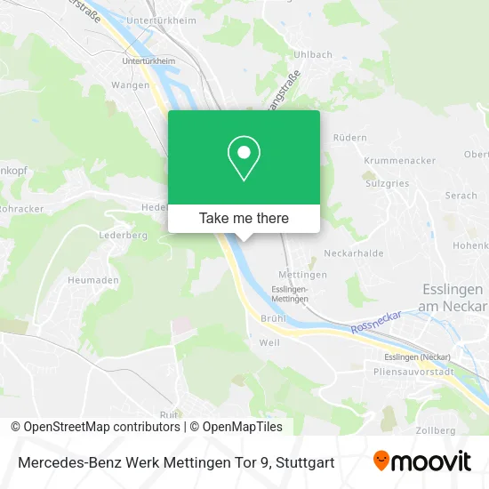 Карта Mercedes-Benz Werk Mettingen Tor 9