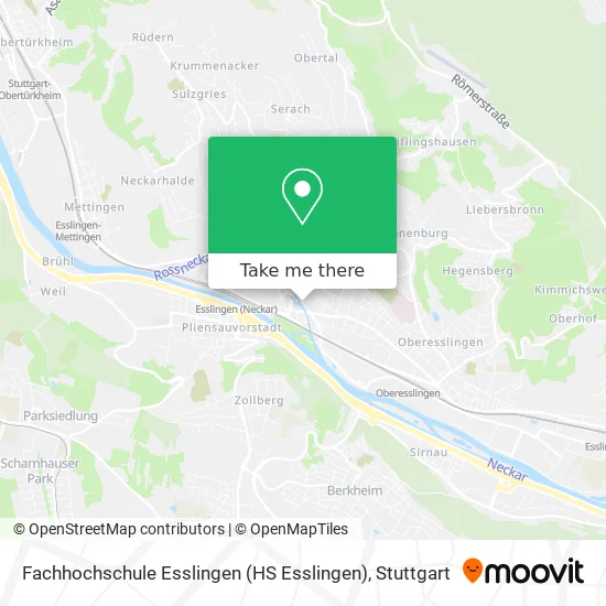Карта Fachhochschule Esslingen (HS Esslingen)