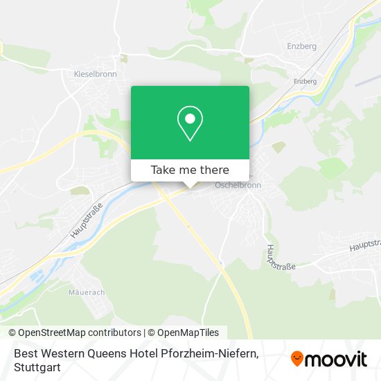 Best Western Queens Hotel Pforzheim-Niefern map