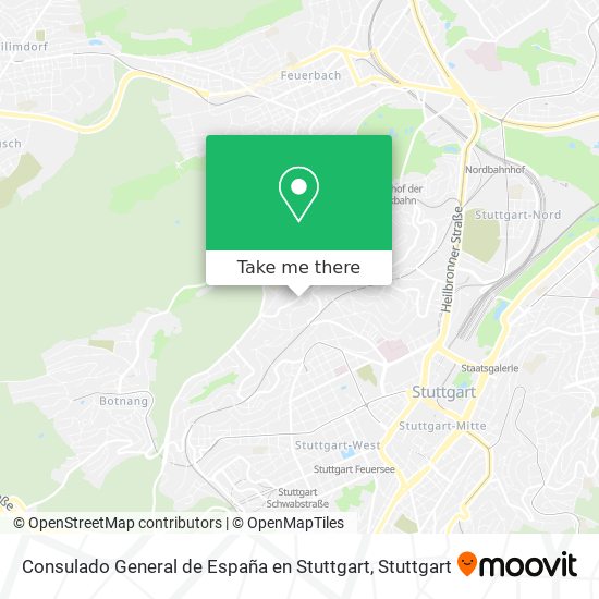 Consulado General de España en Stuttgart map