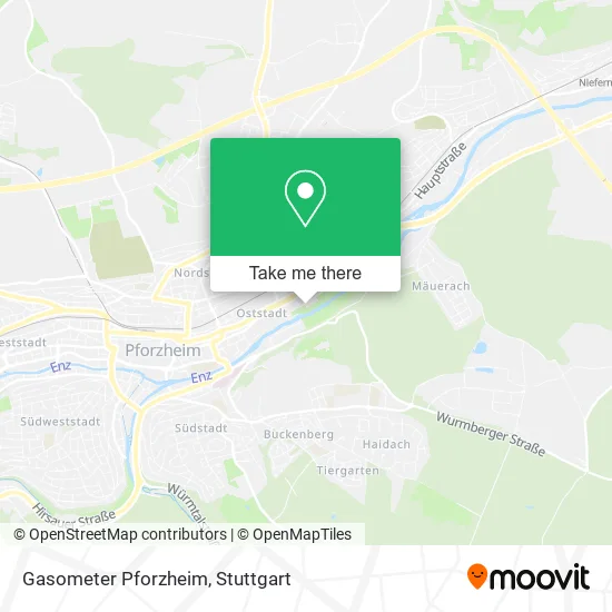 Gasometer Pforzheim map