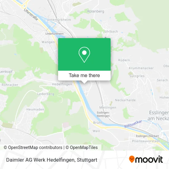 Карта Daimler AG Werk Hedelfingen