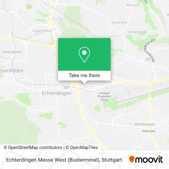 Карта Echterdingen Messe West (Busterminal)