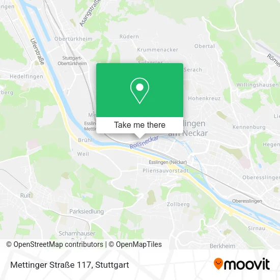 Карта Mettinger Straße 117