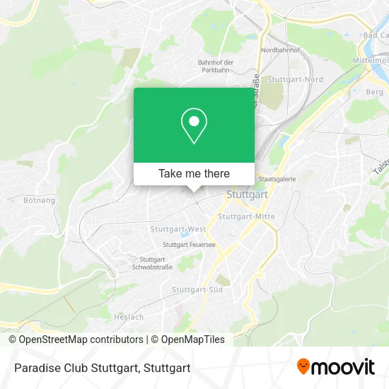 Карта Paradise Club Stuttgart