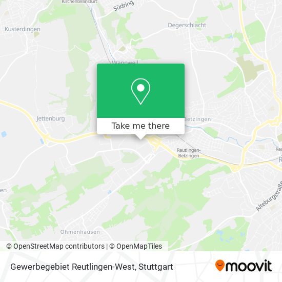 Карта Gewerbegebiet Reutlingen-West