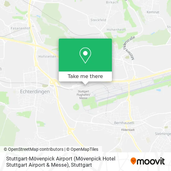 Карта Stuttgart-Mövenpick Airport (Mövenpick Hotel Stuttgart Airport & Messe)