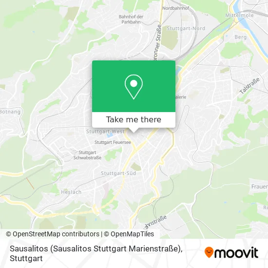 Карта Sausalitos (Sausalitos Stuttgart Marienstraße)