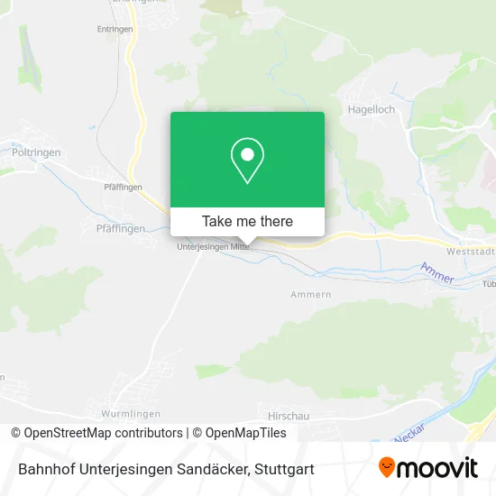 Карта Bahnhof Unterjesingen Sandäcker