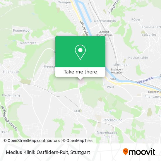 Medius Klinik Ostfildern-Ruit map