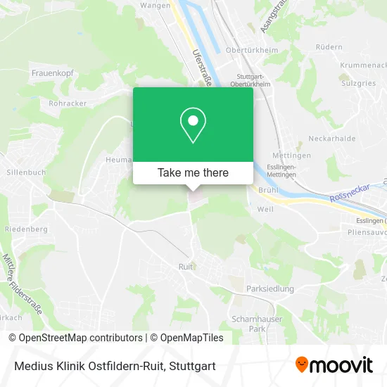 Карта Medius Klinik Ostfildern-Ruit