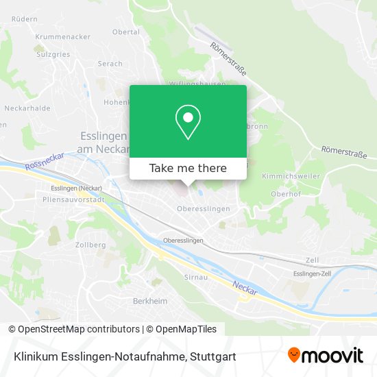 Klinikum Esslingen-Notaufnahme map