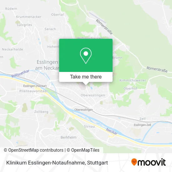 Карта Klinikum Esslingen-Notaufnahme