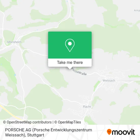 Карта PORSCHE AG (Porsche Entwicklungszentrum Weissach)