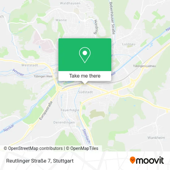 Карта Reutlinger Straße 7