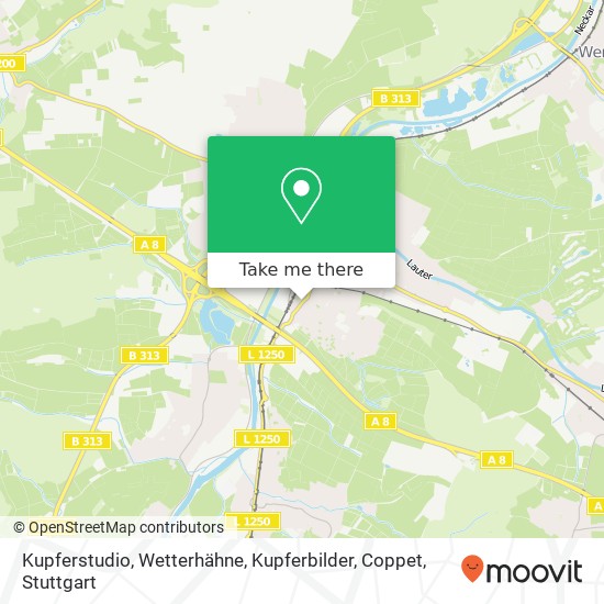 Kupferstudio, Wetterhähne, Kupferbilder, Coppet, Nürtinger Straße 8 73240 Wendlingen am Neckar map