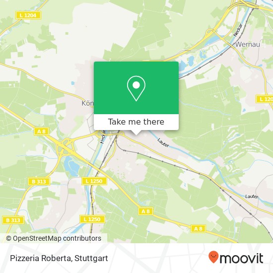 Карта Pizzeria Roberta, Unterboihinger Straße 23 73240 Wendlingen am Neckar
