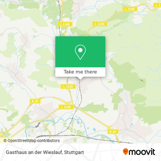 Gasthaus an der Wieslauf map