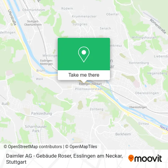 Карта Daimler AG - Gebäude Roser, Esslingen am Neckar