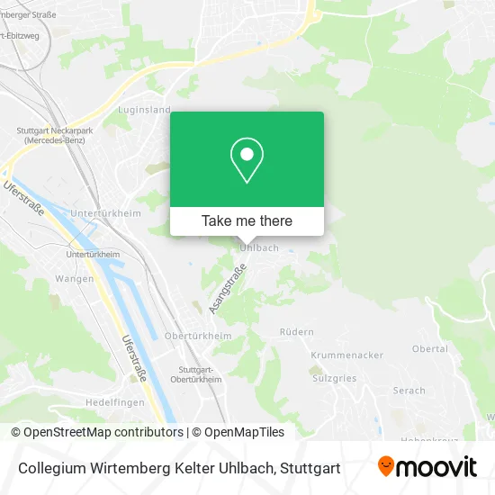Карта Collegium Wirtemberg Kelter Uhlbach