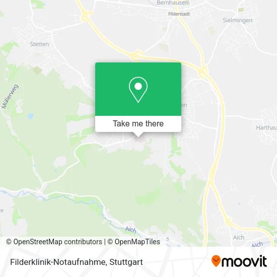 Карта Filderklinik-Notaufnahme
