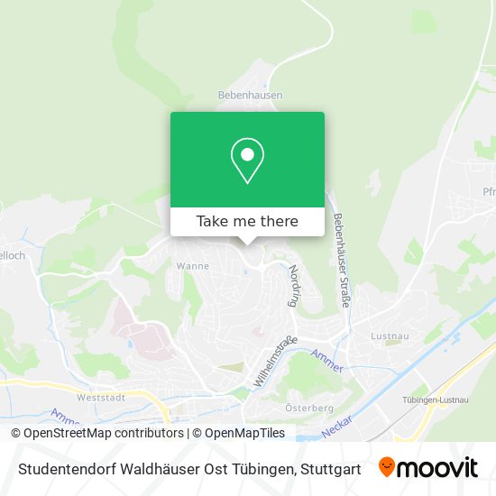 Studentendorf Waldhäuser Ost Tübingen map