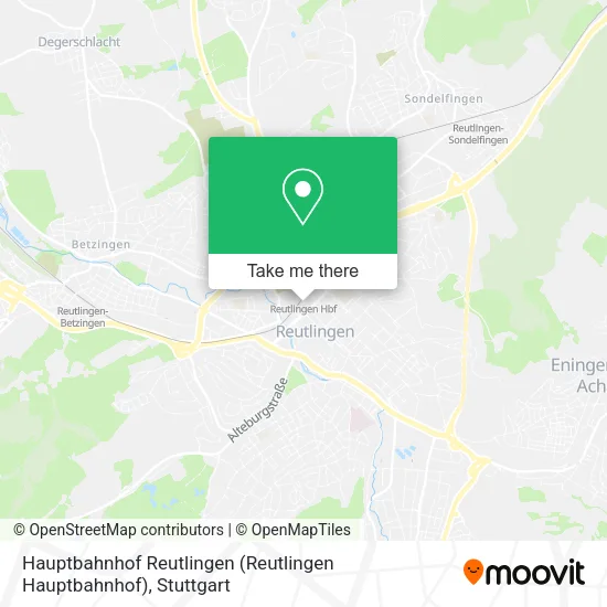 Карта Hauptbahnhof Reutlingen