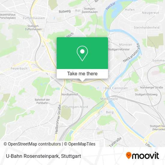 Карта U-Bahn Rosensteinpark