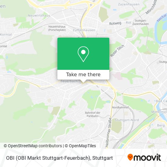 OBI (OBI Markt Stuttgart-Feuerbach) map