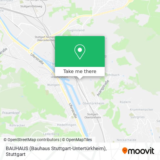 BAUHAUS (Bauhaus Stuttgart-Untertürkheim) map