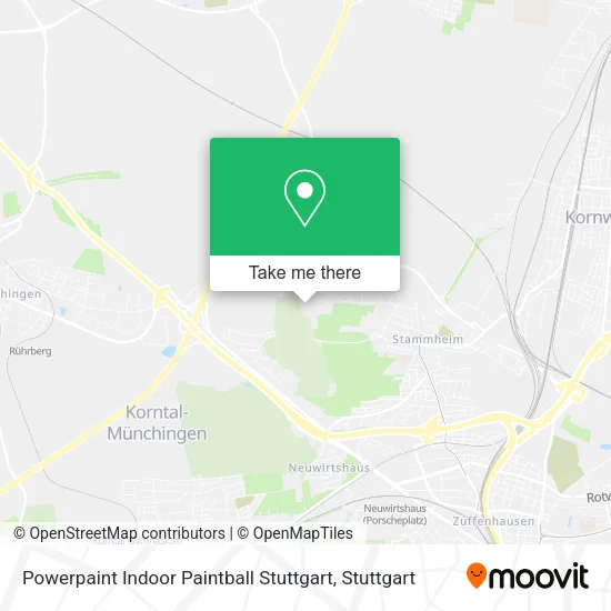 Карта Powerpaint Indoor Paintball Stuttgart
