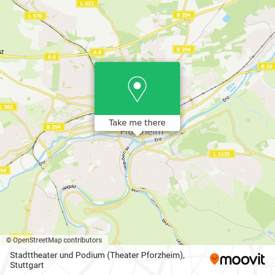Stadttheater und Podium (Theater Pforzheim) map