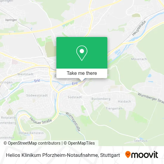Карта Helios Klinikum Pforzheim-Notaufnahme