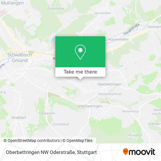 Карта Oberbettringen NW Oderstraße