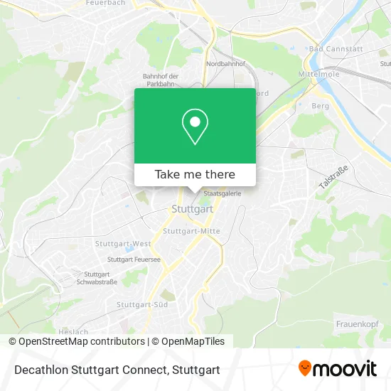 Карта Decathlon Stuttgart Connect