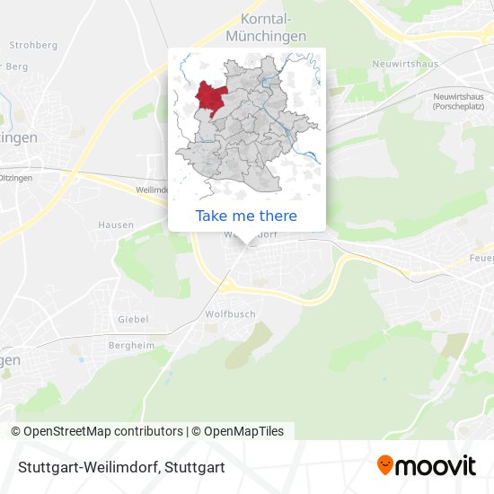 Stuttgart-Weilimdorf map